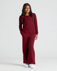 Girls Long Sleeve Boxy Waffle Henley 3-Pack